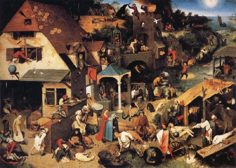 BRUEGHEL, Pieter the Younger Netherlandish Proverbs Spain oil painting art